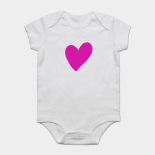 pink heart design art Baby Bodysuit